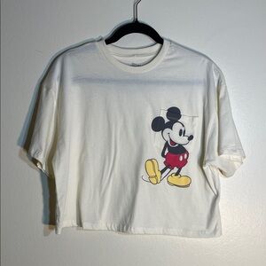 NWOT Disney Mickey Mouse Graphic Crop Tee Women’s XS 100% Cotton